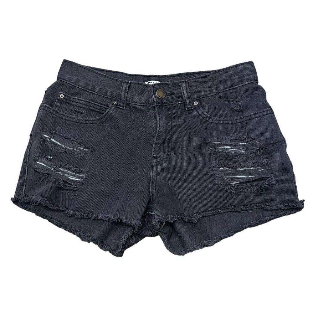 BILLABONG Black Distressed Jean Short Size 26